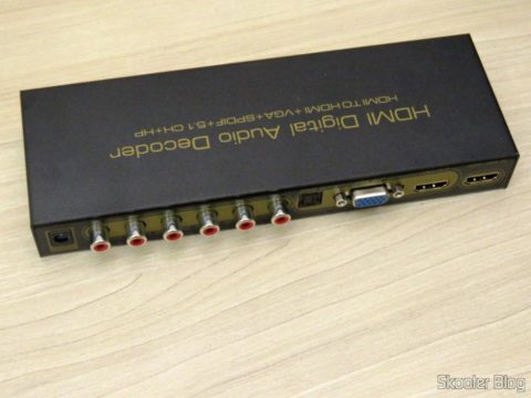 Decodificador e Extrator de Áudio HDMI para HDMI, SPDIF e Analógico 5.1