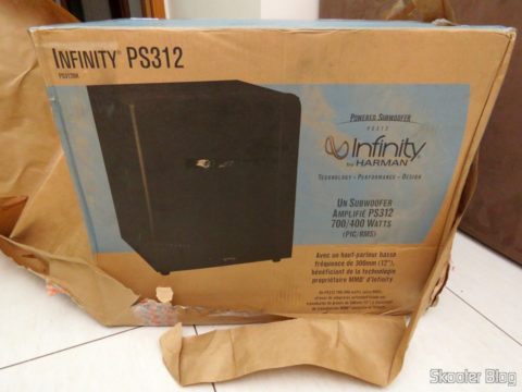 Subwoofer Infinity Primus PS312, em sua embalagem