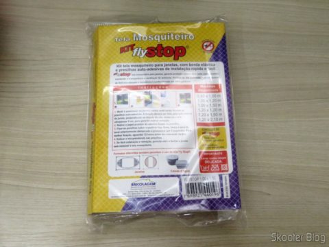 Tela Mosquiteiro Kit Fly Stop, em sua embalagem