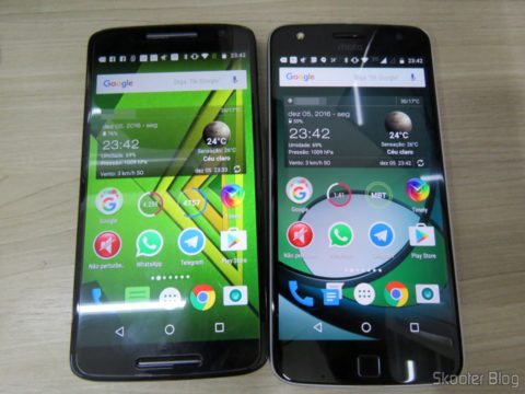 Moto Z Play, ao lado do Moto X Play