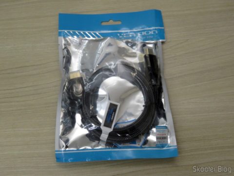 Cabo HDMI 2.0 4K 3D 60Hz Vention de 75 centímetros, em sua embalagem