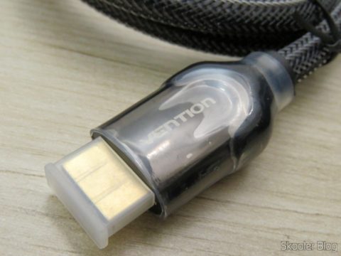Plug do Cabo HDMI 2.0 4K 3D 60Hz Vention de 75 centímetros
