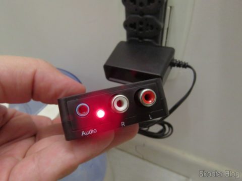 Decodificador de Áudio Óptico/Coaxial DTS/AC3 para Analógico Estéreo Wiistar, em funcionamento