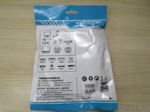 2º Cabo HDMI 2.0 4K 3D 60Hz Vention de 2 metros, em sua embalagem
