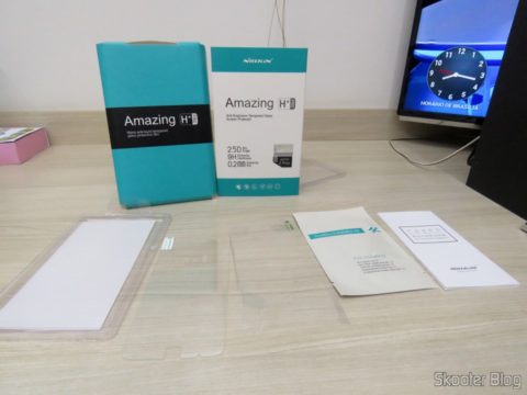 Película de Vidro Protetora de Tela para Moto Z Play Nillkin H+Pro com embalagem e acessórios