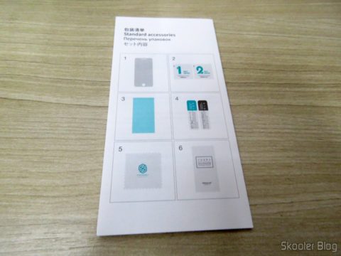 Manual de instrulções da Película de Vidro Protetora de Tela para Moto Z Play Nillkin H+Pro