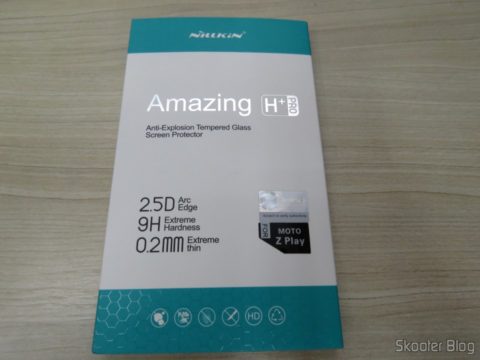 Película de Vidro Protetora de Tela para Moto Z Play Nillkin H+Pro em sua embalagem
