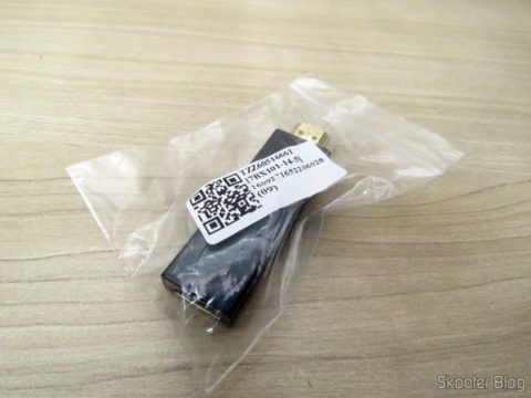 2º Adaptador HDMI Angular Rotativo, em sua embalagem