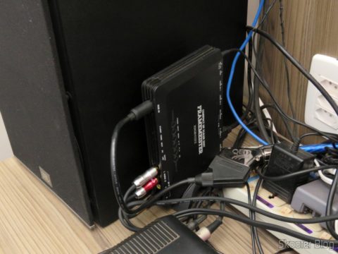 Cabo Super Vídeo Profissional 3 metros e Cabo P2 para 2 RCA Profissional 3 metros 17 Cabo Super Vídeo Profissional 3 metros e Cabo P2 para 2 RCA Profissional 3 metros conectados ao Framemeister XRGB Mini