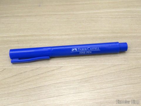 Caneta Hidrográfica Azul 0,4mm Faber Castell Fine Pen