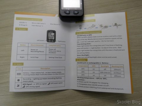 Manual de Instruções do iGPSPORT iGS20E