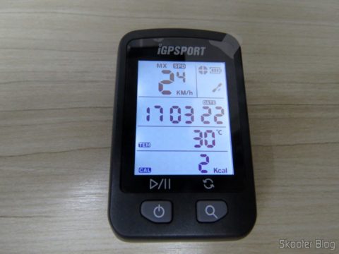 A terceira tela do iGPSPORT iGS20E