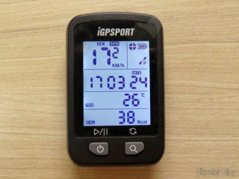 A terceira tela do iGPSPORT iGS20E