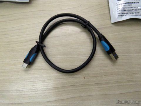 Cabo USB 3.1 Tipo C Vention para Carga e Dados 50cm