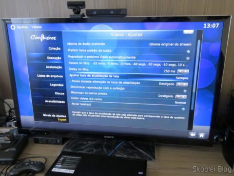 TV Box / Media Hub Minix NEO U1 c/ Air Mouse giroscópico NEO A2 Lite 42 Opção no XBMC para ajustar a taxa de atualização da tela de acordo com a taxa de atualização do vídeo
