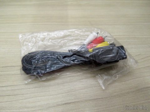 Cabo de Áudio e Vídeo (RCA) para Super Nintendo (SNES), Gamecube e Nintendo 64, em sua embalagem