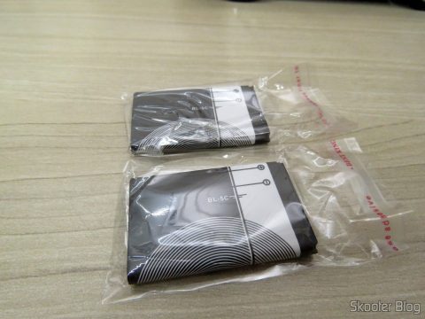 2 Baterias BL-5C 1020mAh, em suas embalagens