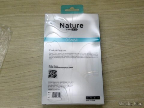 Capa Transparente para Motorola Moto Z Play Nillkin Nature TPU 0,6mm, em sua embalagem