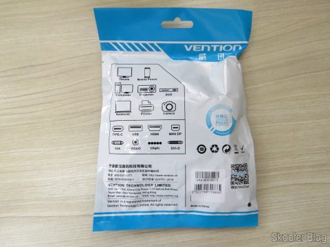 2º Cabo HDMI 2.0 4K 3D 60Hz Vention de 75 centímetros, em sua embalagem