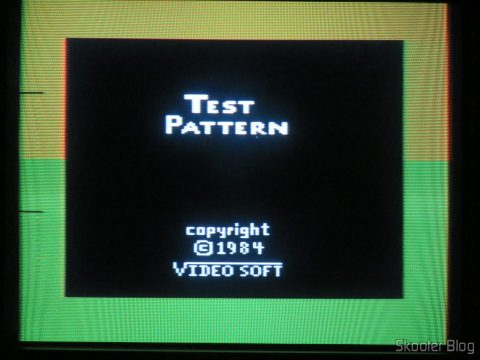 O Atari 2600 já funcionando em NTSC apesar da de-transcodificação ainda incompleta.