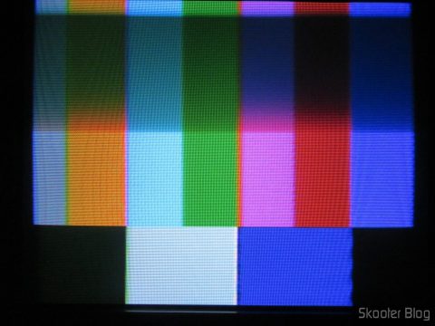 A Paleta NTSC, muito mais bonita, ainda antes do ajuste do trimpot.