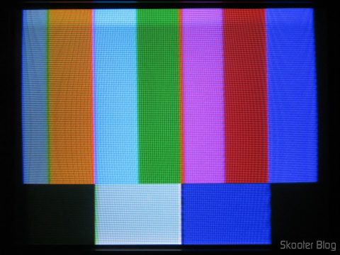 A Paleta NTSC, muito mais bonita, ainda antes do ajuste do trimpot.