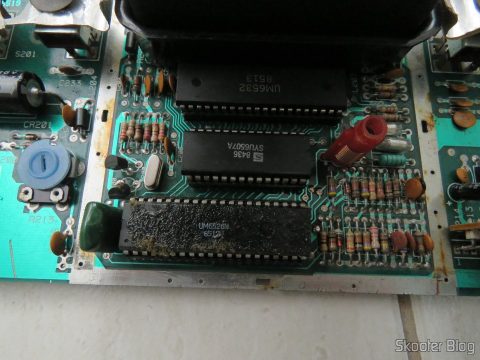 A placa do Atari 2600, após a de-transcodificação. De volta ao NTSC.