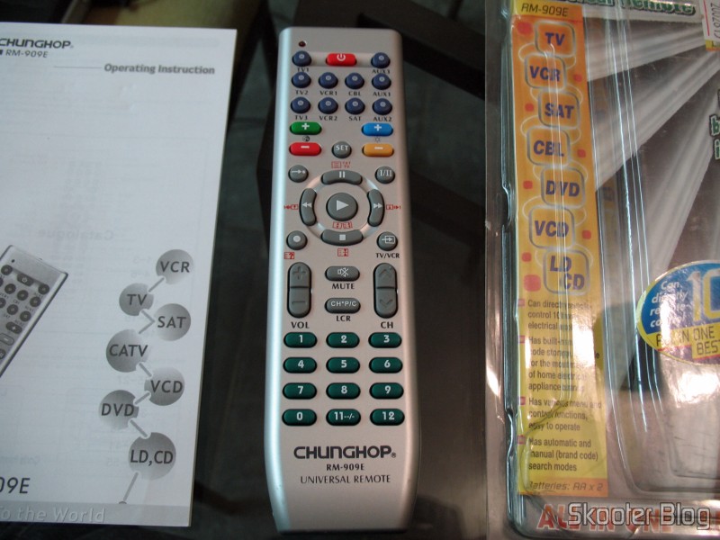 Controle Remoto Universal para 10 Aparelhos TV/VCR/DVD/VCD/AUX/SAT