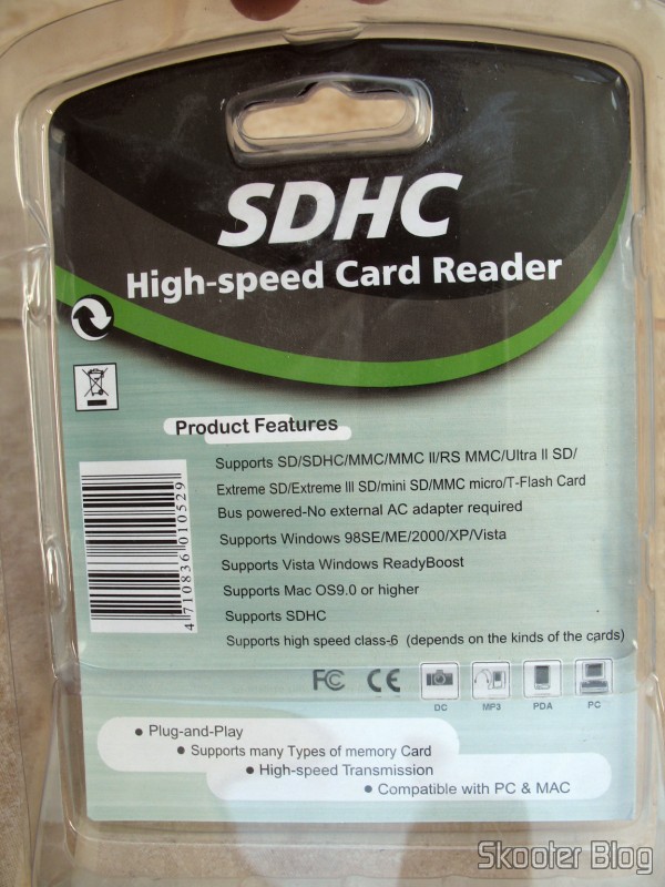 DealExtreme: Leitor de cartões USB 2.0 SDHC (SDHC USB 2.0 Card Reader ...