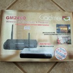 Caixa do Gadmei GM2400, kit transmissor e receptor de Áudio e Vídeo sem fio 2.4GHz