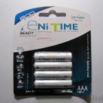 Pacote com 4 Pilhas AAA NiMH recarregáveis 1.2V 750mAh GS Yuasa Enitime