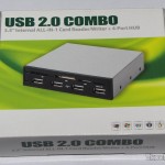DealExtreme: Painel Frontal para baia de 3.5" com leitor de cartões SDHC/MS/SD/MMC/TF/M2 e 4 portas USB Painel Frontal para baia de 3.5" com leitor de cartões SDHC/MS/SD/MMC/TF/M2 e 4 portas USB em sua caixa