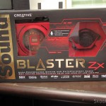 Creative Sound Blaster ZX SBX PCIE Gaming Sound Card with Audio Control Module SB1506 em sua caixa
