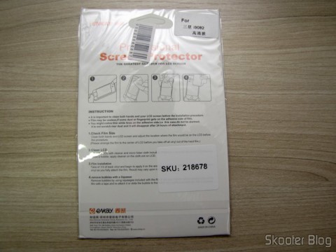 Película de Proteção de Tela para Samsung Galaxy Grand Duos / i9082 ENKAY Transparente (ENKAY Screen Guard Protector for Samsung Galaxy Grand Duos / i9082 - Transparent) em sua embalagem