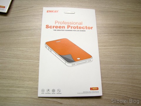 Película de Proteção de Tela para Samsung Galaxy Grand Duos / i9082 ENKAY Transparente (ENKAY Screen Guard Protector for Samsung Galaxy Grand Duos / i9082 - Transparent) em sua embalagem