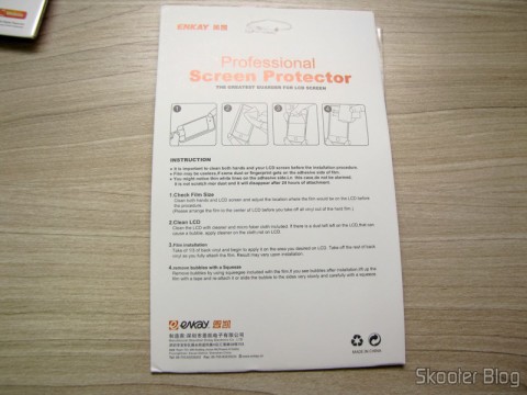 Instruções para aplicação da Película de Proteção de Tela para Samsung Galaxy Grand Duos / i9082 ENKAY Transparente (ENKAY Screen Guard Protector for Samsung Galaxy Grand Duos / i9082 - Transparent)