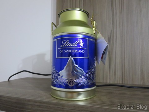 Lata-embalagem de tabletes de chocolate Lindt