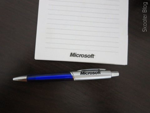Bloco e Caneta Microsoft