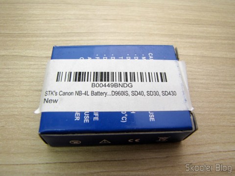 Bateria STK Canon NB-4L – 1400mAh para Canon PowerShot SD1400 IS, ELPH 300 HS, SD1400IS, SD750, ELPH 100 HS, SD1000, SD1100 IS, SD600, S (STK’s Canon NB-4L Battery Pack – 1400 mAh for Canon Cannon Powershot SD1400 IS, ELPH 300 HS, SD1400IS, SD750, ELPH 100 HS, SD1000, SD1100 IS, SD600, S) em sua embalagem