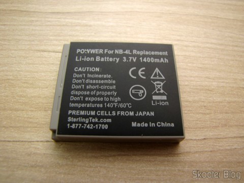 Bateria STK Canon NB-4L – 1400mAh para Canon PowerShot SD1400 IS, ELPH 300 HS, SD1400IS, SD750, ELPH 100 HS, SD1000, SD1100 IS, SD600, S (STK’s Canon NB-4L Battery Pack – 1400 mAh for Canon Cannon Powershot SD1400 IS, ELPH 300 HS, SD1400IS, SD750, ELPH 100 HS, SD1000, SD1100 IS, SD600, S)
