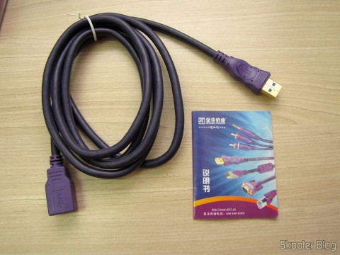 Cabo Extensão USB 3.0 Macho para Fêmea Millionwell 180cm (MILLIONWELL USB 3.0 Male to Female Extension Cable (180cm))