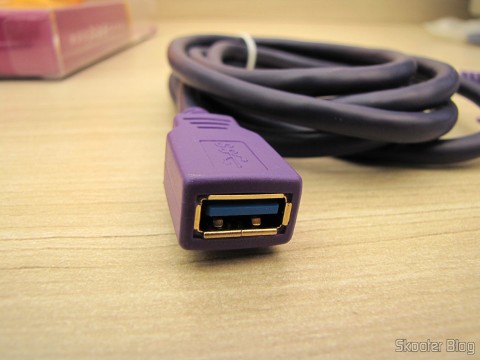 Plug do Cabo Extensão USB 3.0 Macho para Fêmea Millionwell 180cm (MILLIONWELL USB 3.0 Male to Female Extension Cable (180cm))