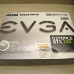 Placa de Vídeo EVGA GeForce GTX 760 SC 4GB DisplayPort HDMI DVI-I/DVI-D com Cooler ACX 04G-P4-2768-KR (EVGA GeForce GTX 760 SC 4GB DisplayPort HDMI DVI-I/DVI-D Graphics Card with ACX Cooler 04G-P4-2768-KR) em sua embalagem