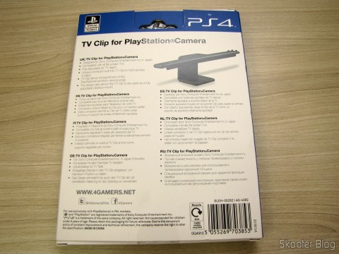 Clip para a Câmera do Playstation 4 (PS4) Oficial Licenciado 4Gamers (Officially Licensed Clip for Playstation 4 Camera (PS4) (4GAMERS)), em sua embalagem