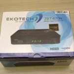Receptor de TV Digital Terrestre Ekotech ZBT-670N Ekotech ZBT-470N, em sua embalagem