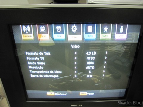 Tela de configuração do Ekotech ZBT-670N