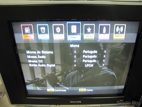 Tela de configuração do Ekotech ZBT-670N