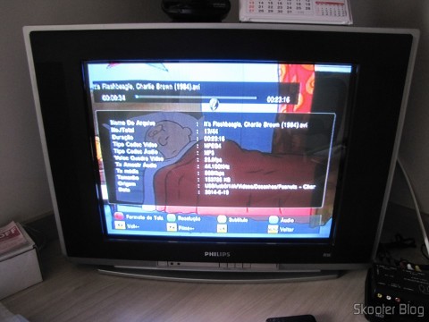 Media Player do Ekotech ZBT-670N em funcionamento