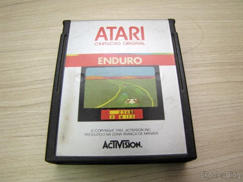 Cartucho do jogo Enduro, do Atari 2600