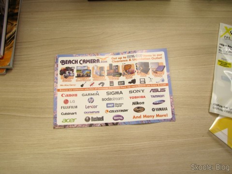 Cupom de descontos para a próxima compra na Beach Camera